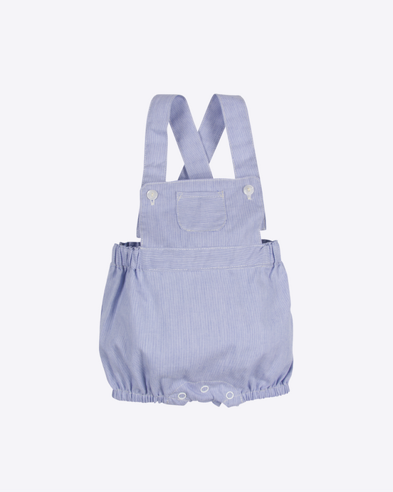 Aster Baby Romper, Blue Stripe