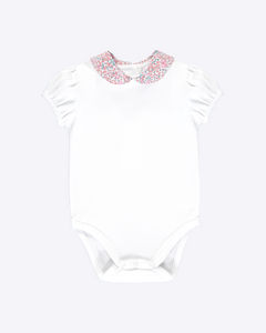 Eloise Onesie - Pink Liberty Collar
