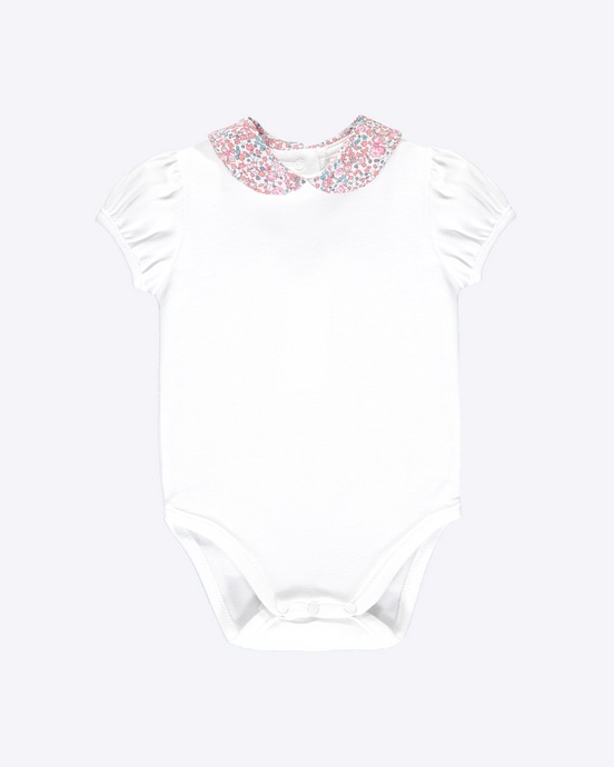 Eloise Onesie - Pink Liberty Collar