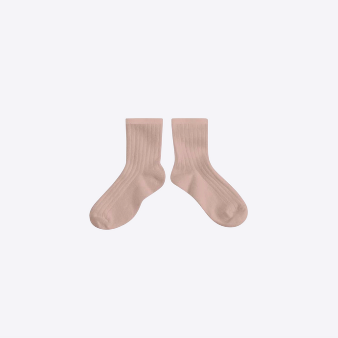 ankle socks for babies by collegien rose color cotton
