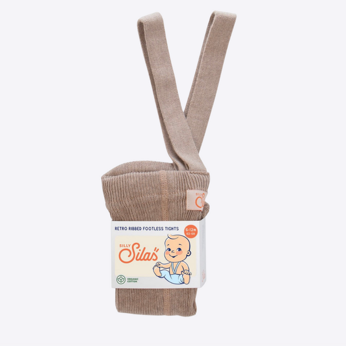 Silly Silas Footless Tights, Peanut Blend