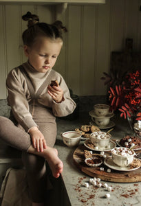 Silly Silas Footless Tights, Cocoa Blend