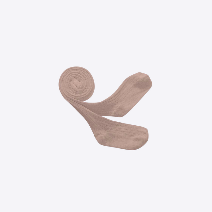 tights for baby and child by collegien in dusty rose color cotton