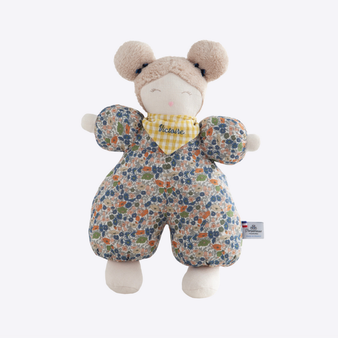 Antoinette, handmade plush doll with liberty london