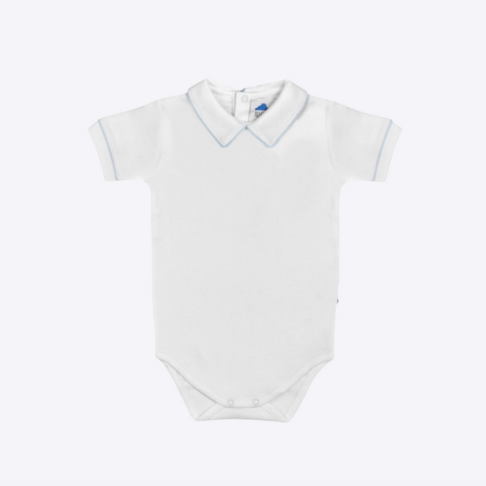 White and Blue Onesie
