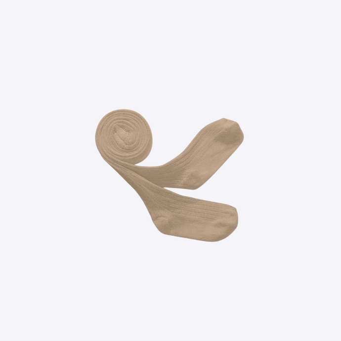 tights for baby and child by collegien in taupe egyptian cotton