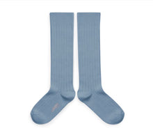 Load image into Gallery viewer, Collégien Knee Socks, Azure